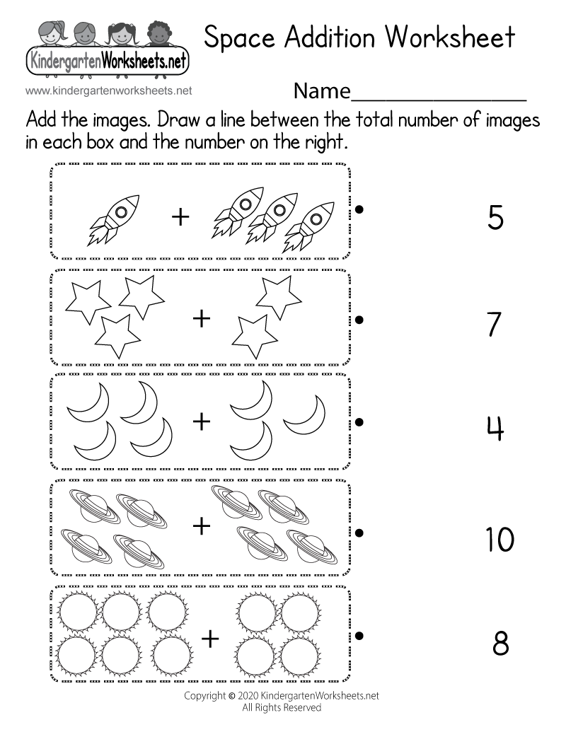 Math Printable Worksheets For Kindergarten
