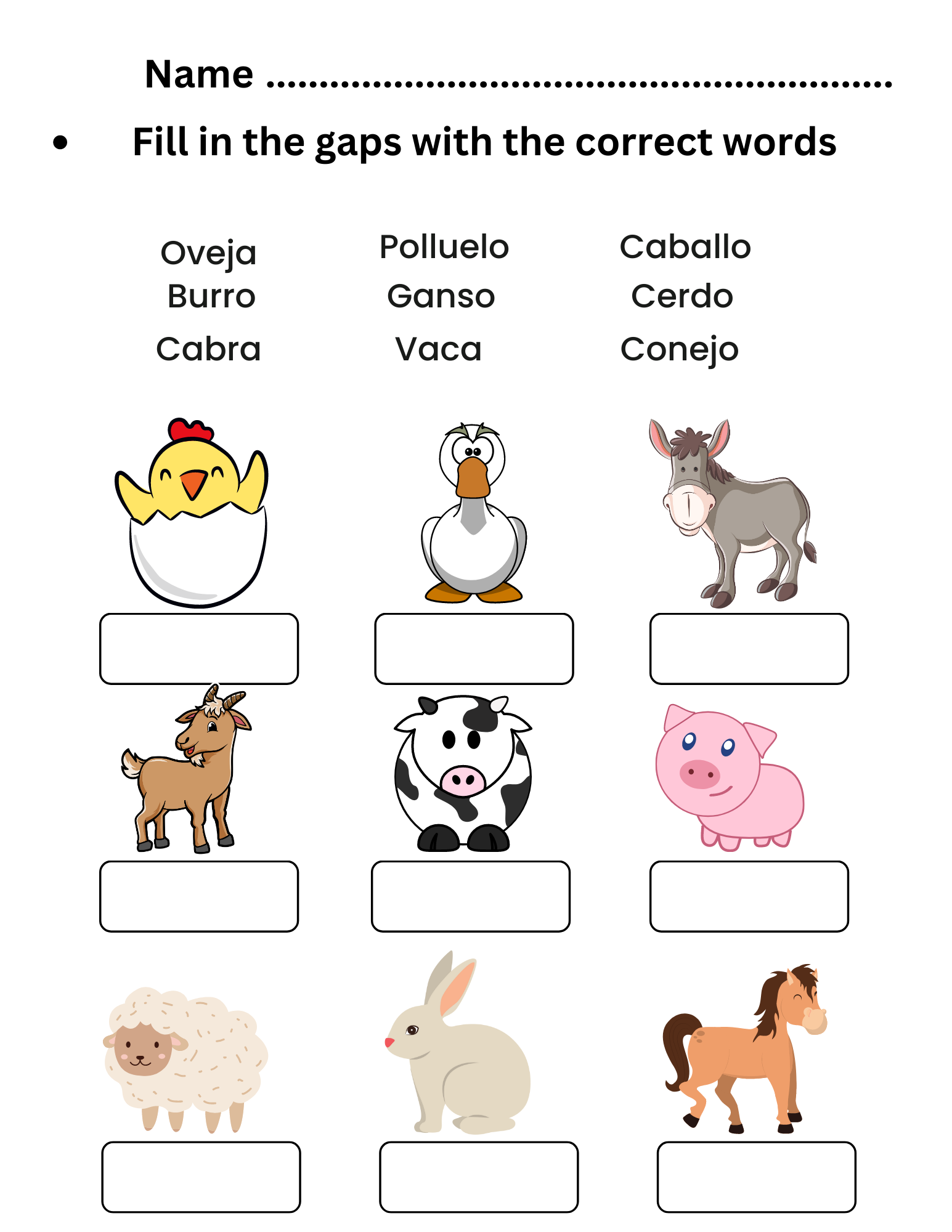 Spanish Farm Preschool Printables Spanish Farm Preschool Printables