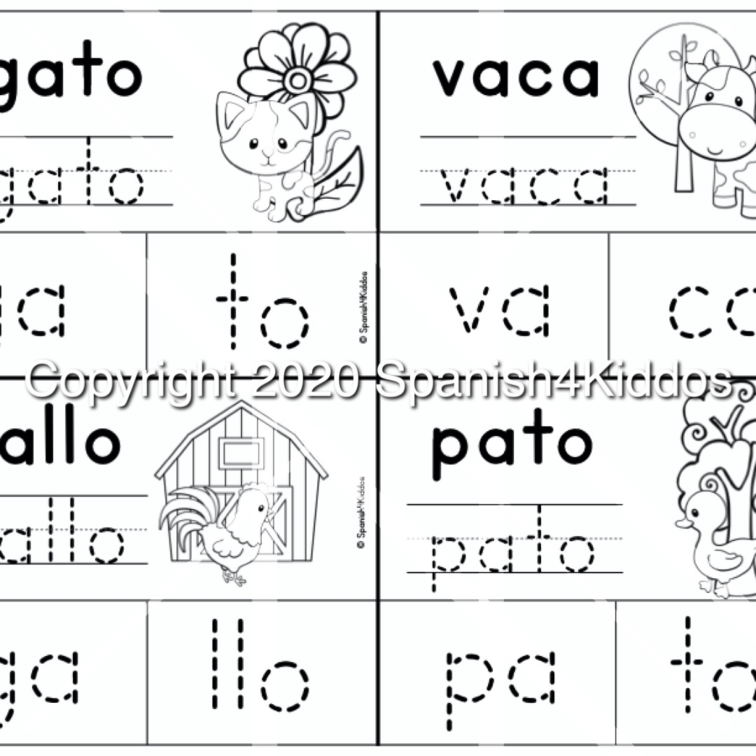 Spanish Farm Animals Mini Book LAST CHANCE Spanish4Kiddos Spanish Farm Animals Mini Book LAST CHANCE Spanish4Kiddos