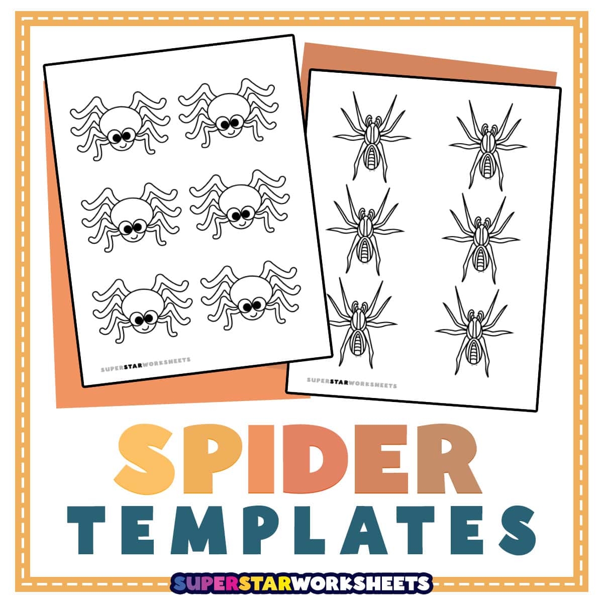 Spider Template Superstar Worksheets
