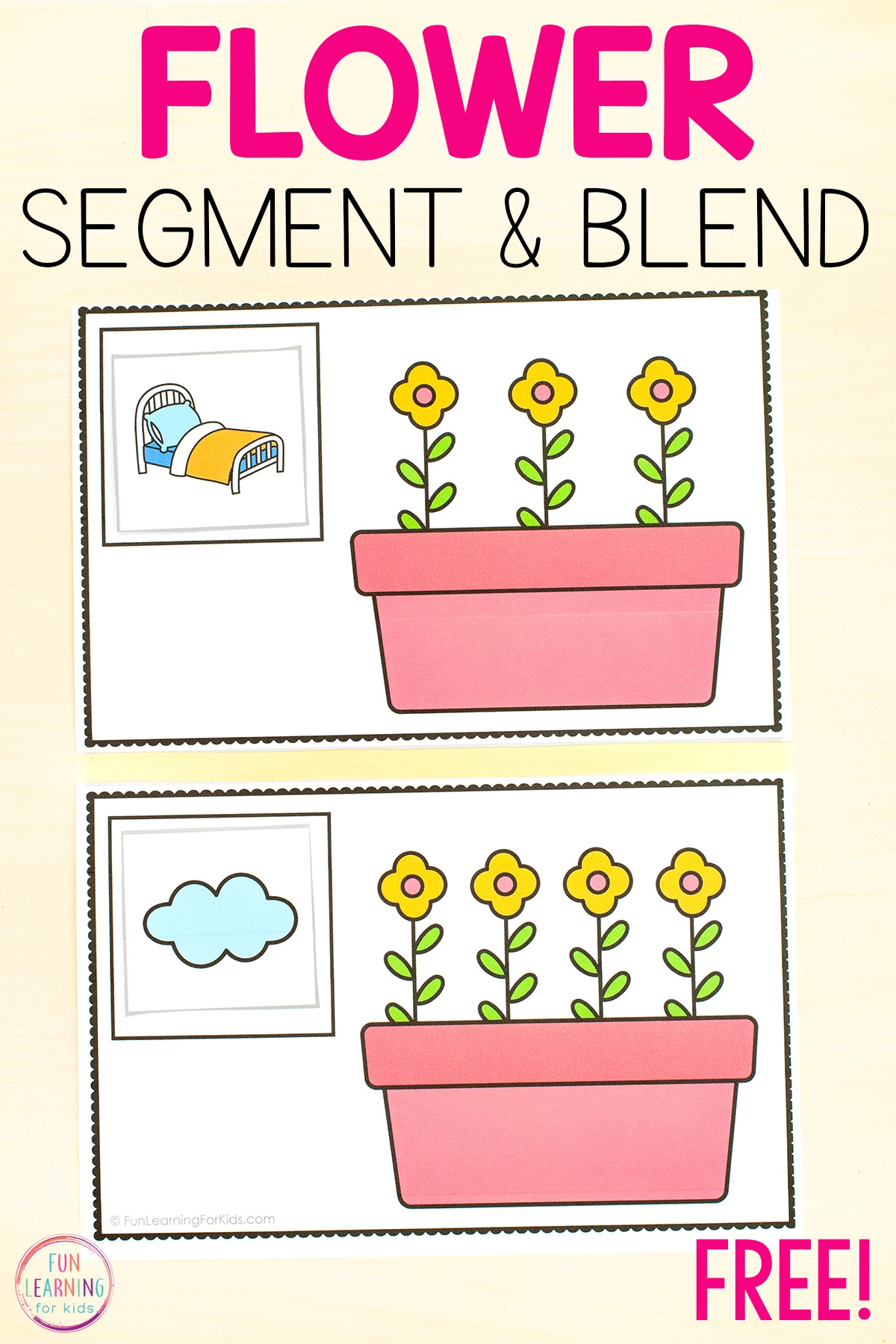Spring Flower Phoneme Segmentation Mats Spring Flower Phoneme Segmentation Mats