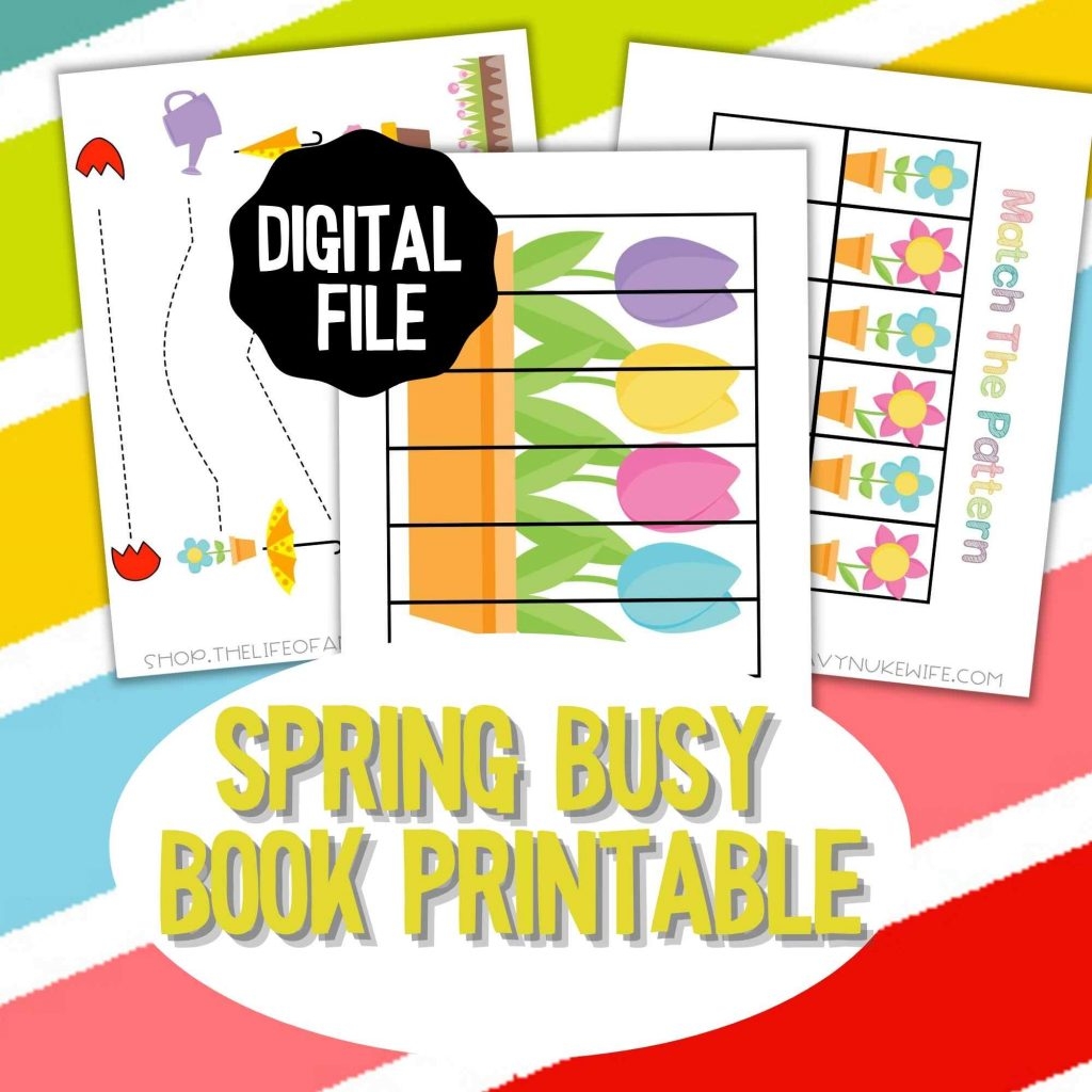 Spring Preschool Busy Binder Printable For Quiet Time Beth Ann 