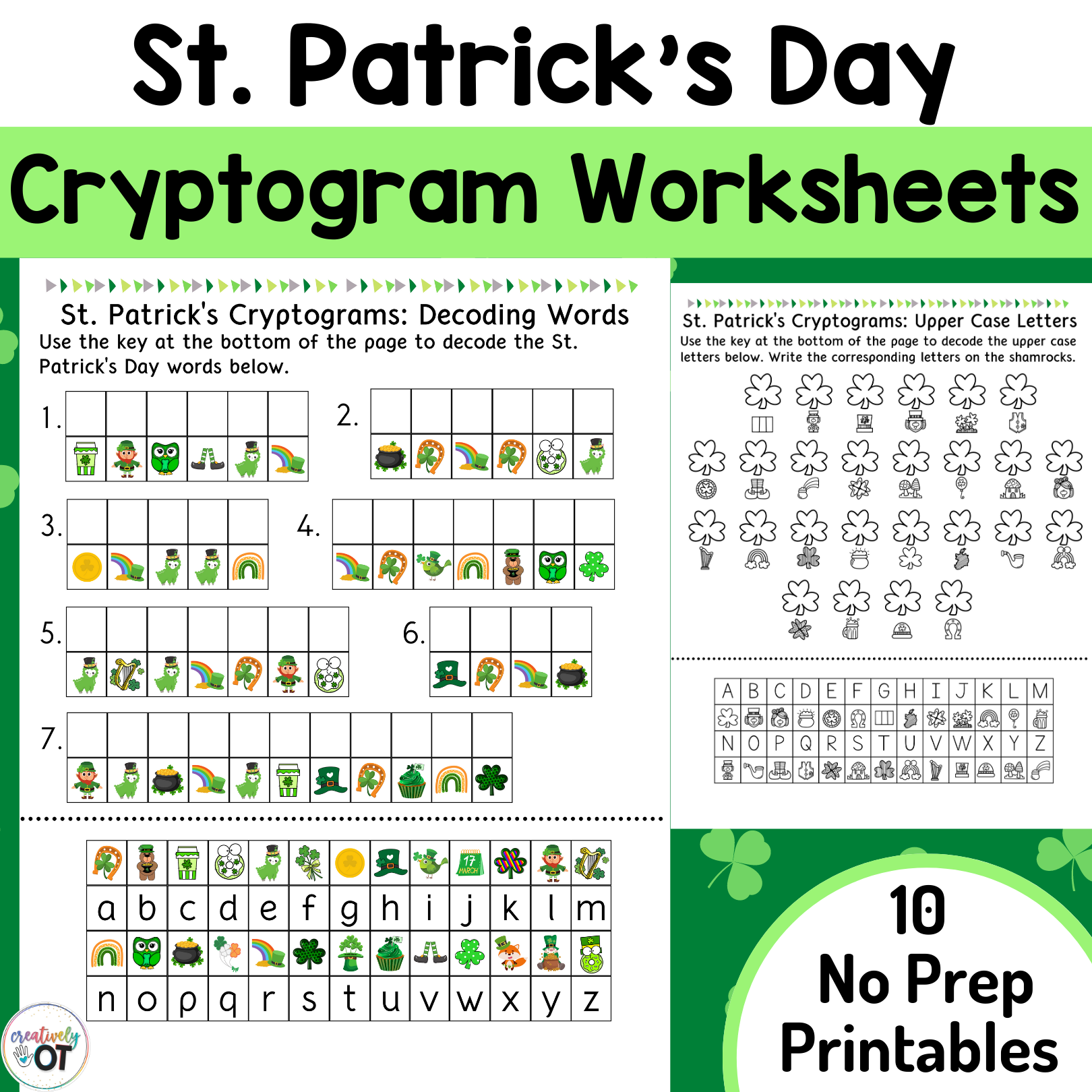 St Patrick s Day Cryptogram And Decoding Worksheets Made By Teachers St Patrick s Day Cryptogram And Decoding Worksheets Made By Teachers