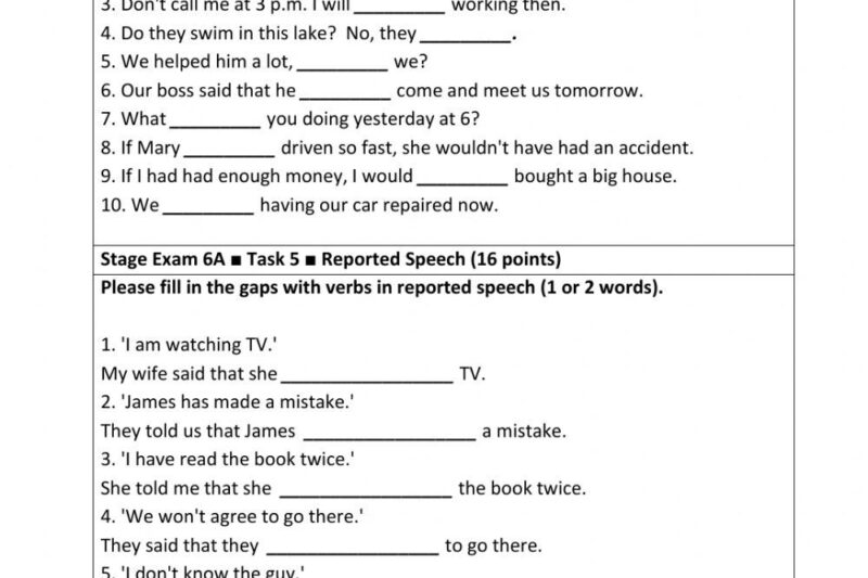 6th Grade Grammar Worksheets Printable Free