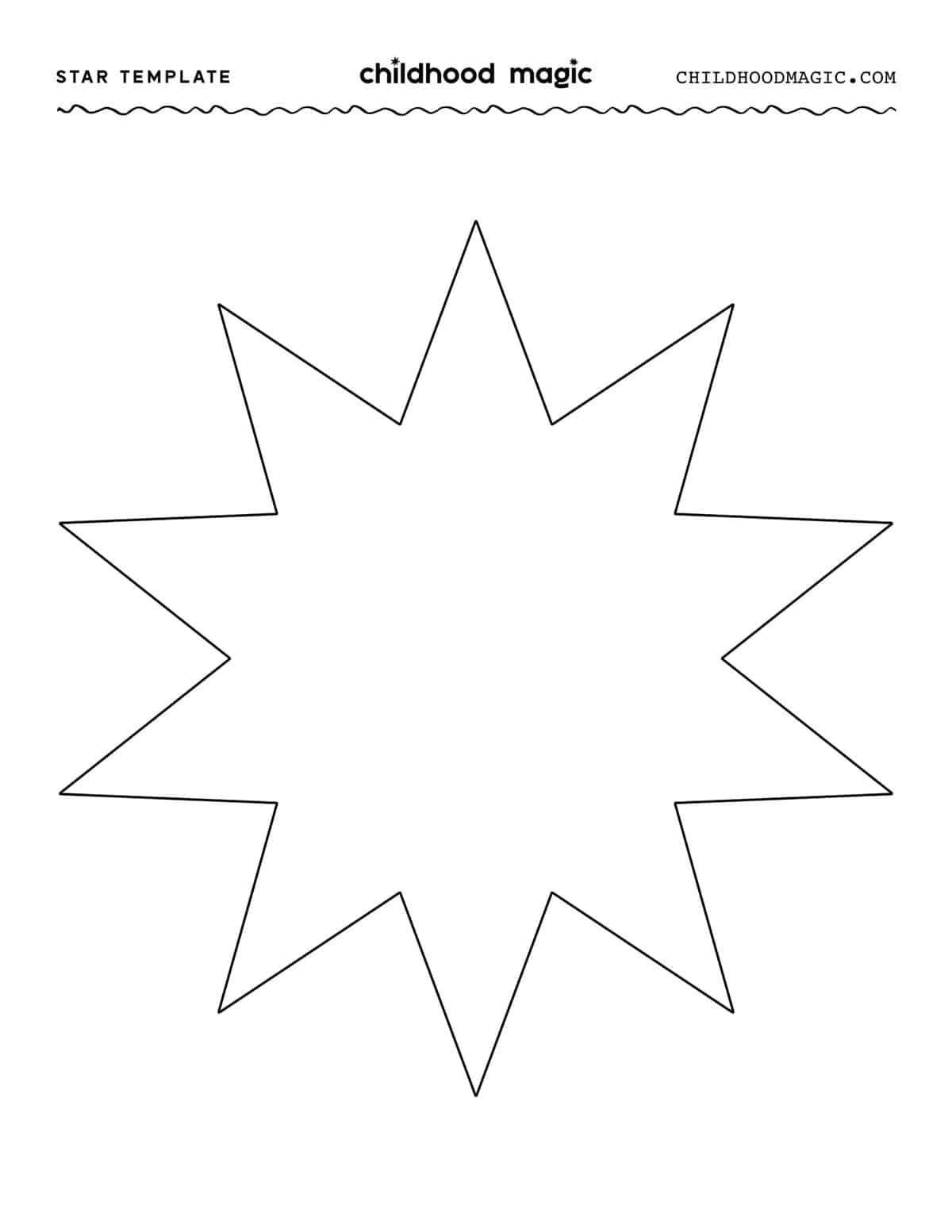 Star Template Childhood Magic