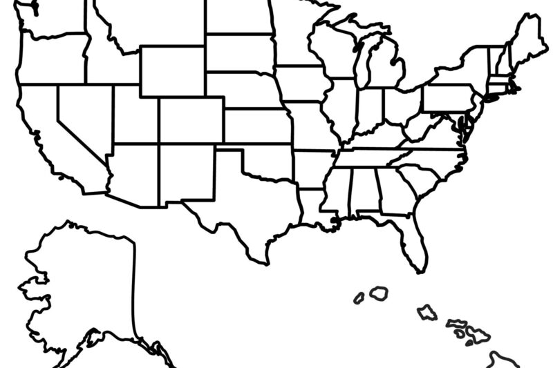 Free Printable Blank Us Map Worksheets