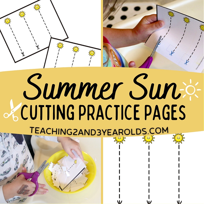 Strengthen Scissor Skills With Fun Summer Cutting Cards Printable 