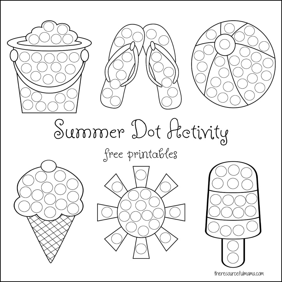 Summer Dot Activity Free Printables The Resourceful Mama