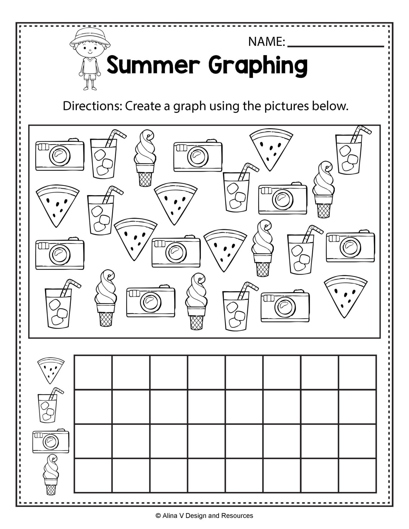 Summer Graphing Summer Math Worksheets And Activities For Worksheets Library