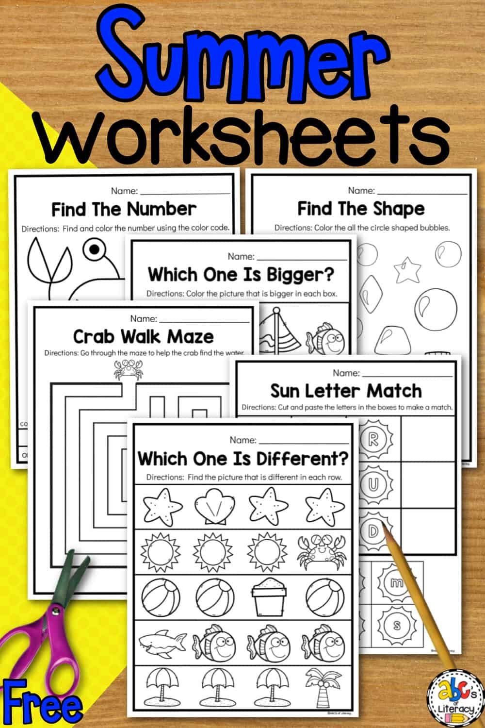 Summer Preschool Worksheets