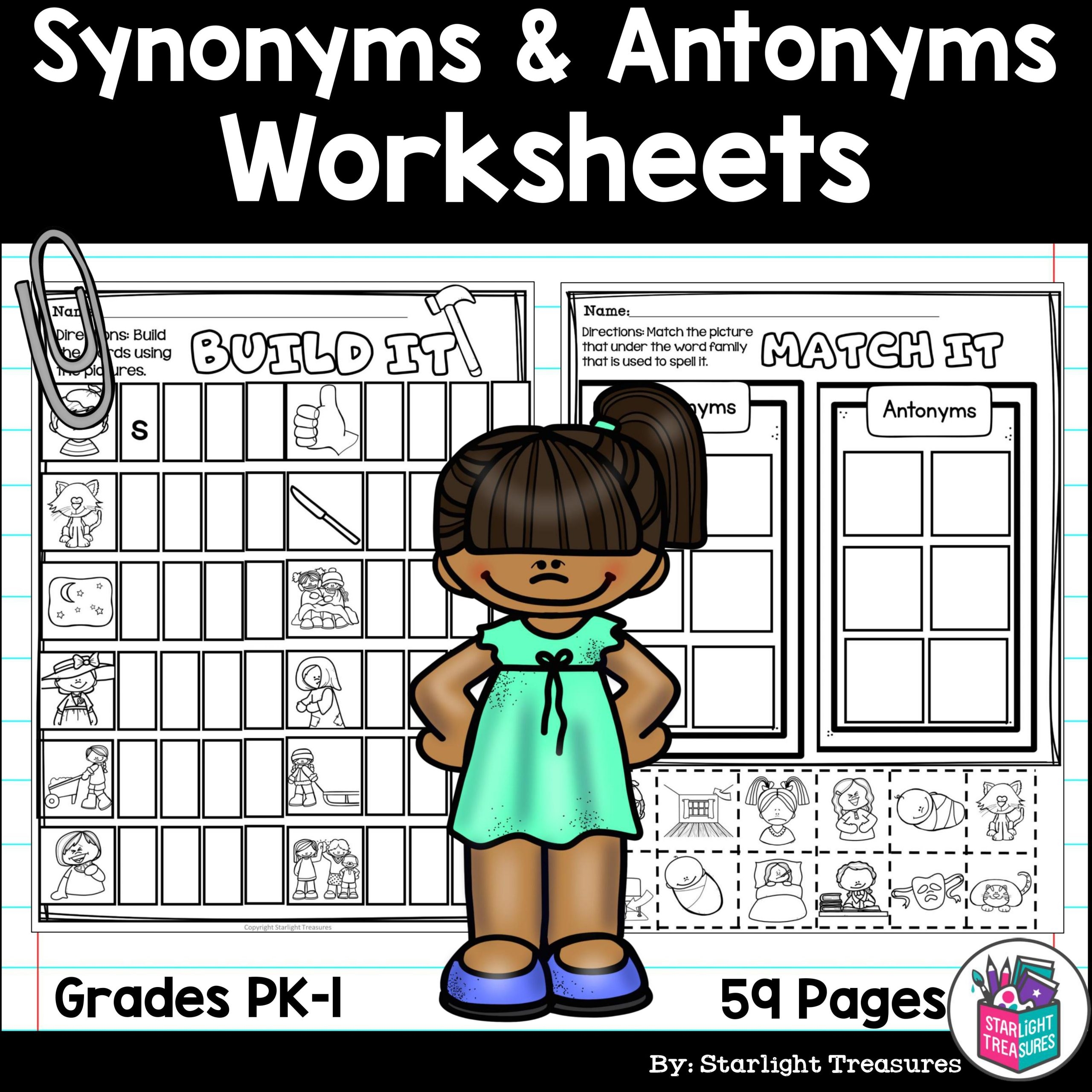 Free Antonyms Worksheets For Kindergarten Free Antonyms Worksheets For Kindergarten