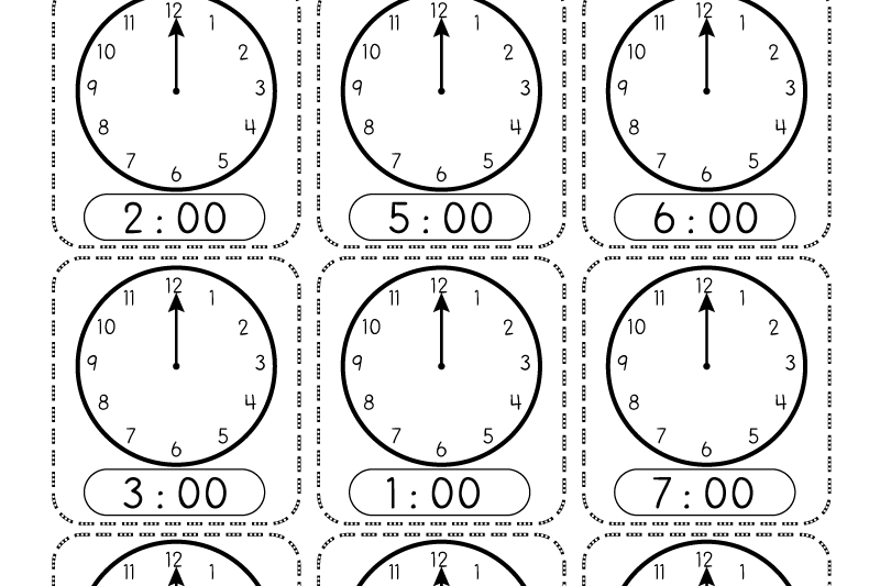 Printable Time Worksheets For Kindergarten