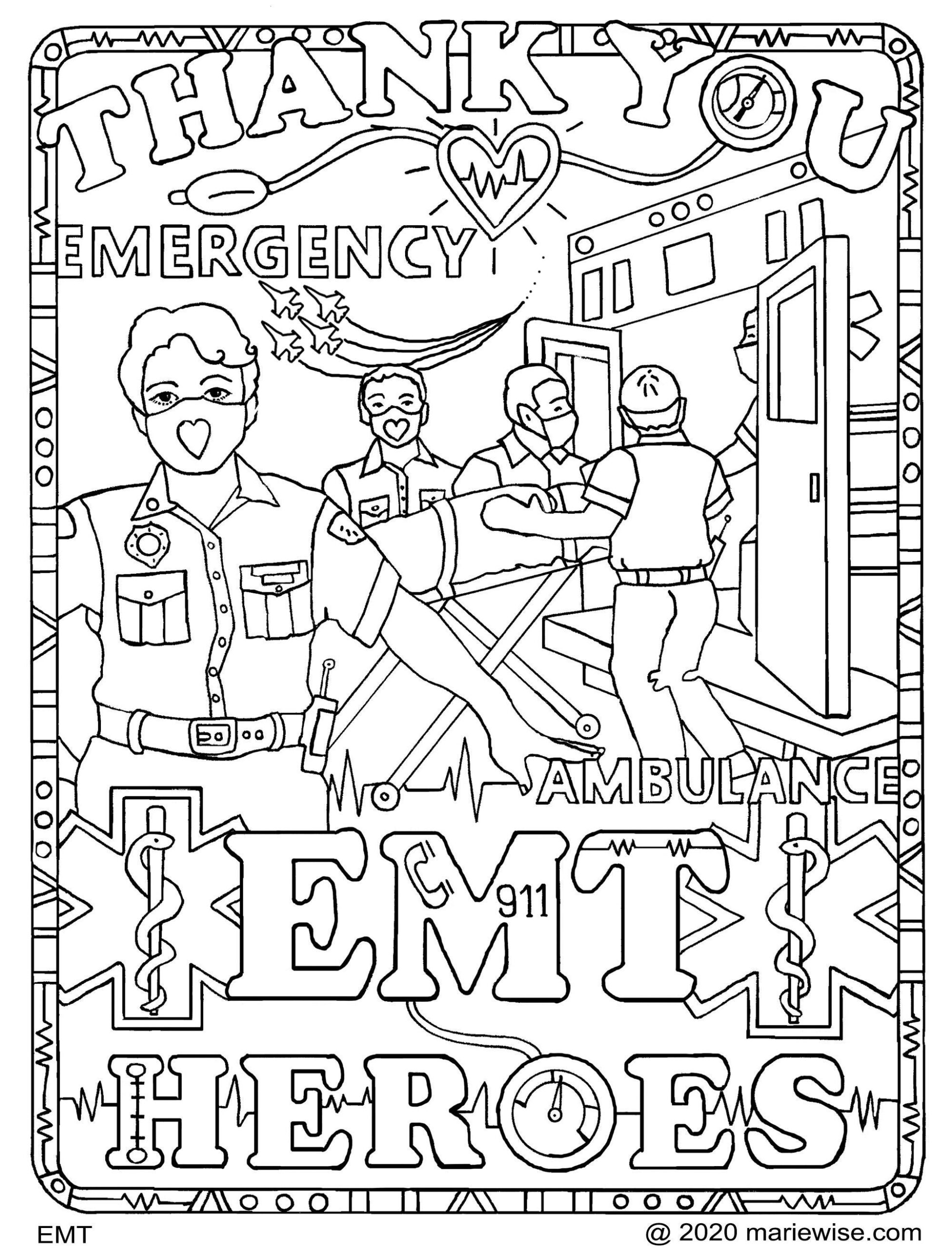 Thank You EMT Heroes Printable Coloring Page Digital Download Coloring Page 8 5 X 11 Etsy Thank You EMT Heroes Printable Coloring Page Digital Download Coloring Page 8 5 X 11 Etsy