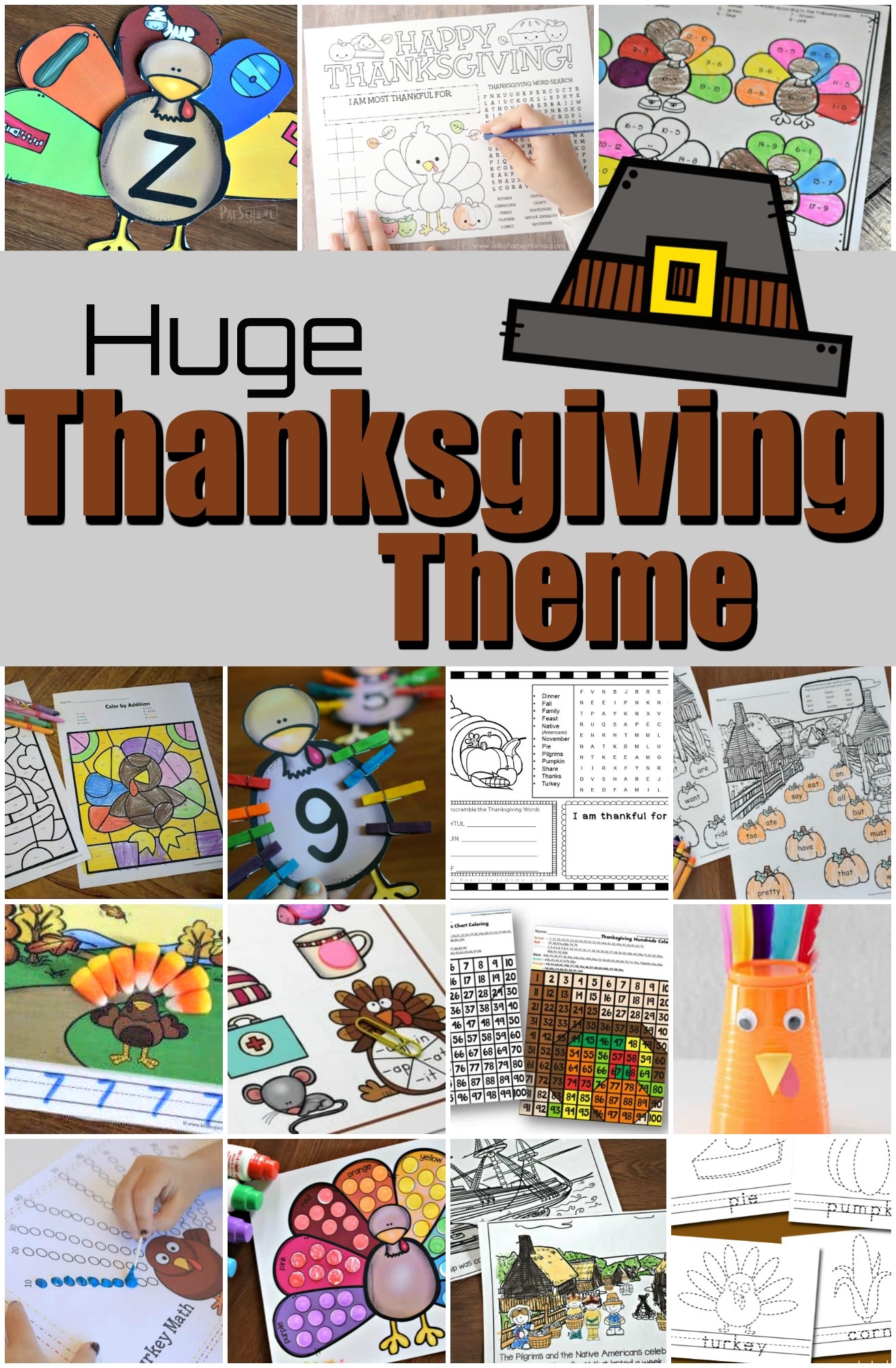 THANKSGIVING THEME With Lots Of Free Printables U0026 Fun Activities For Kids 
