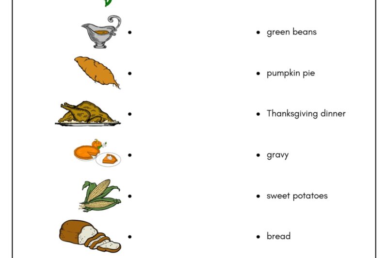 Free Printable Esl Thanksgiving Worksheets