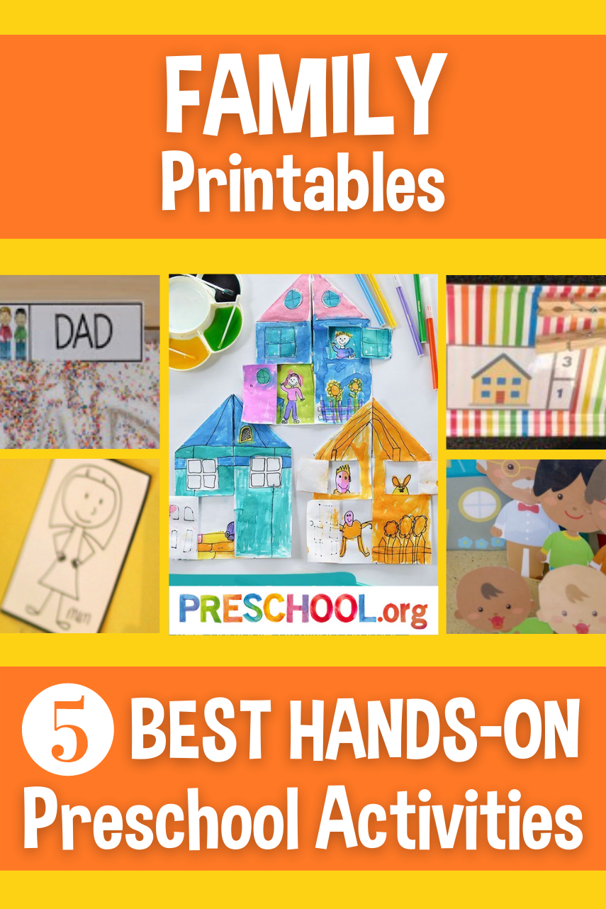 Family Theme Preschool Printables