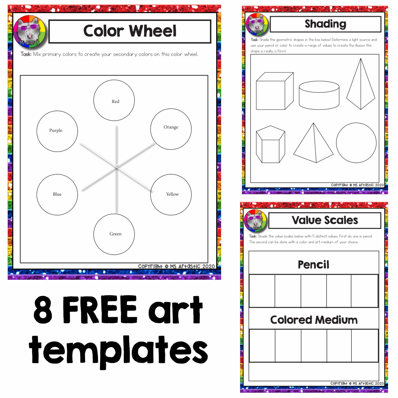 The BEST Free Art Worksheets Lessons And Ideas For Kids Ms Artastic