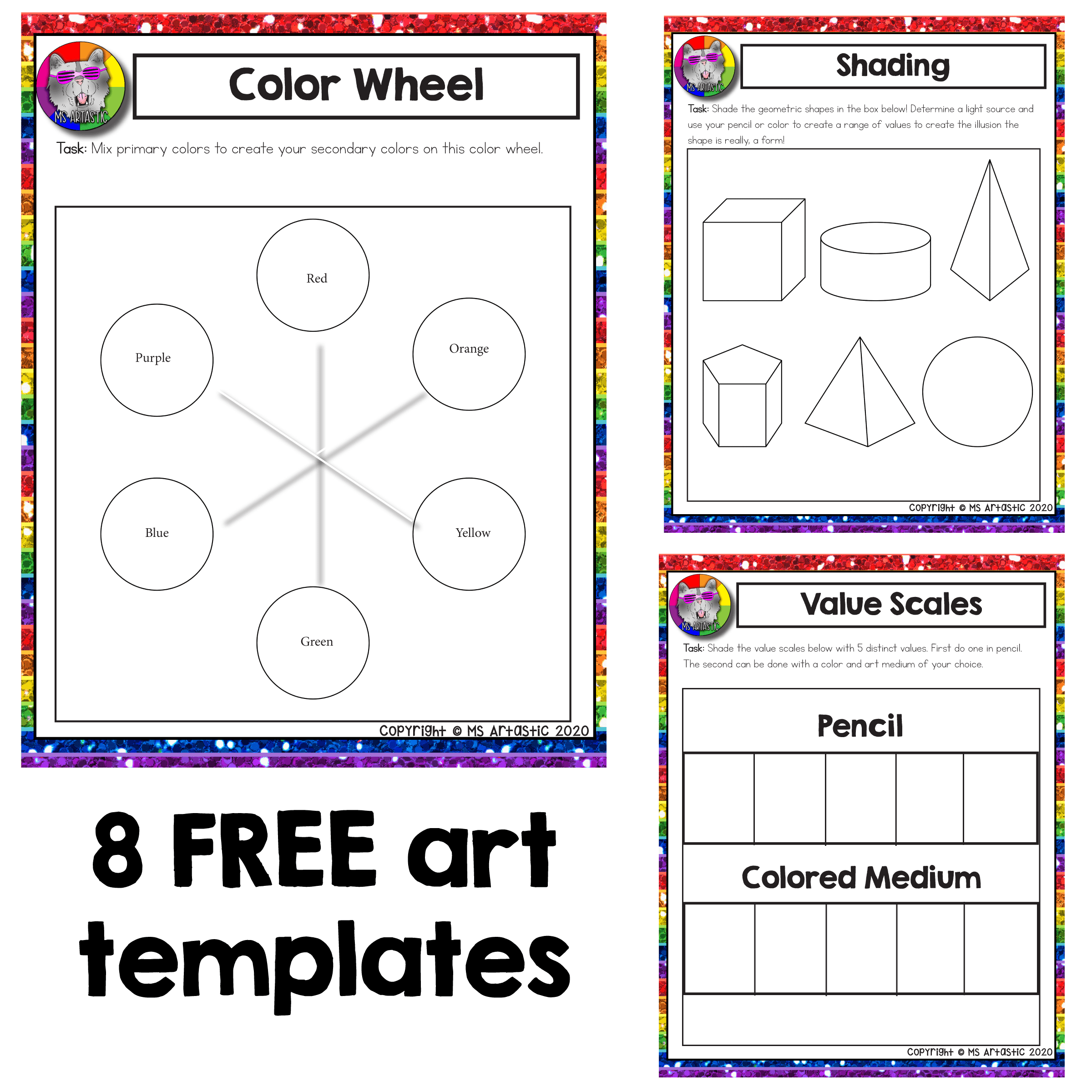 The BEST Free Art Worksheets Lessons And Ideas For Kids Ms Artastic