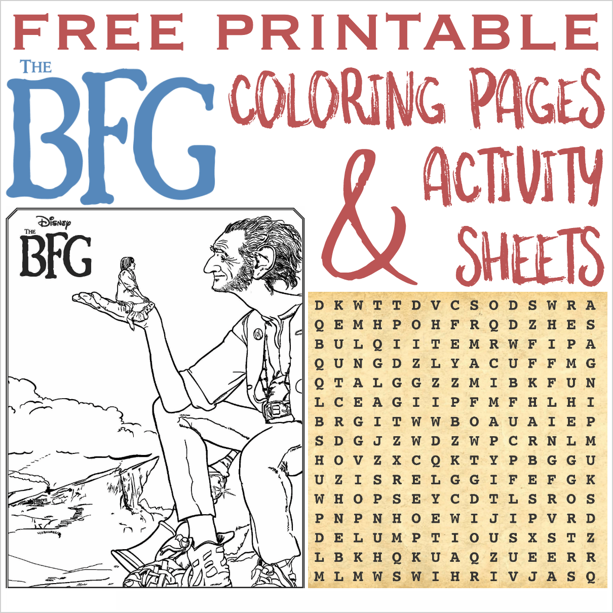 The Bfg Free Printable Worksheets