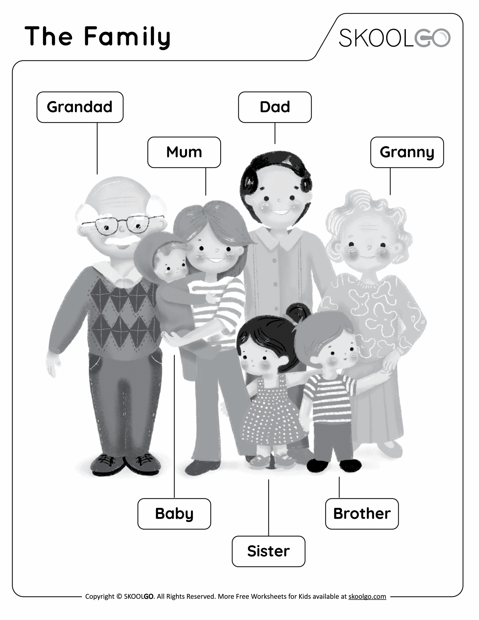 The Family Free Worksheet SKOOLGO Worksheets Library
