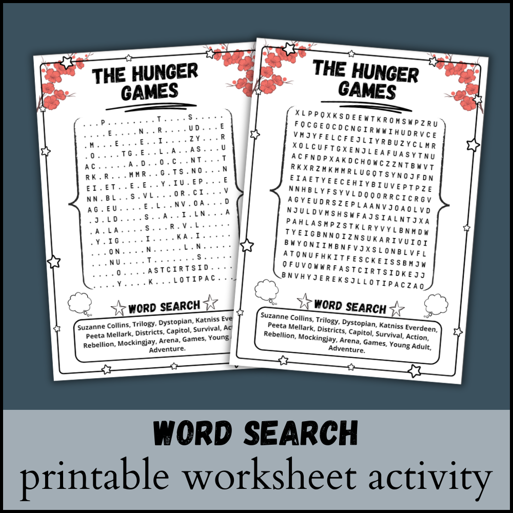 The Hunger Games Word Search Puzzle Worksheet Activity Made By Teachers
