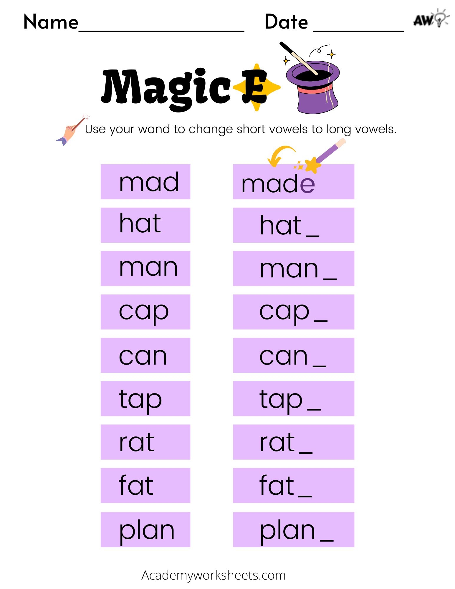 The Most Helpful Long A Sound Words Worksheets Academy Worksheets
