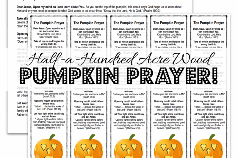 Christian Preschool Printables Pumpkin Prayer