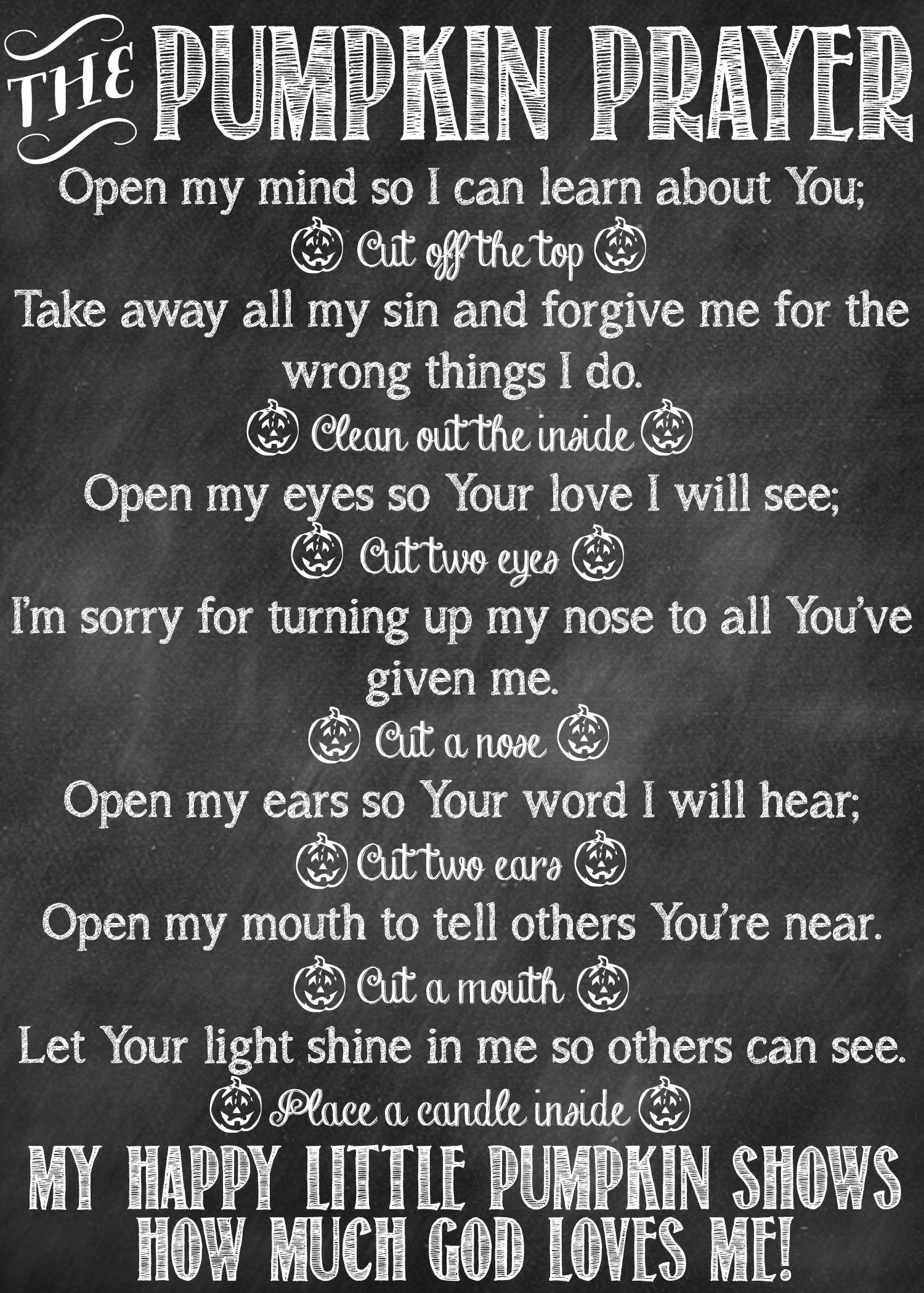 Christian Preschool Printables Pumpkin Prayer