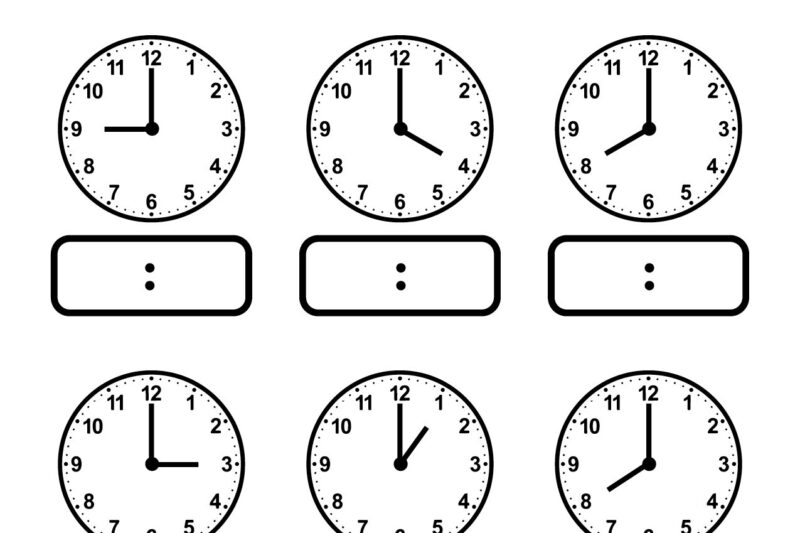 Time Math Worksheet