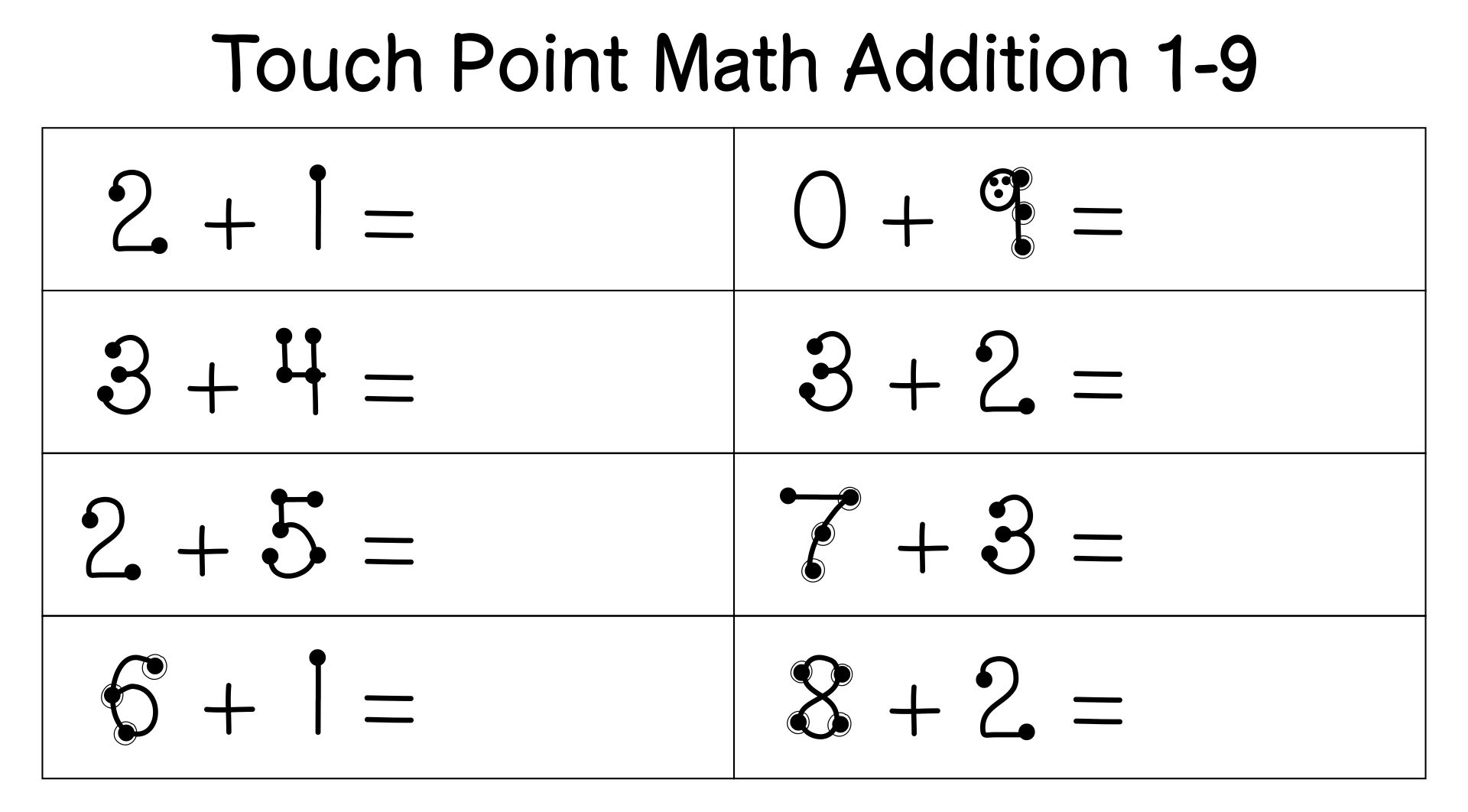 TouchMath Numbers 1 9 10 Free PDF Printables Printablee