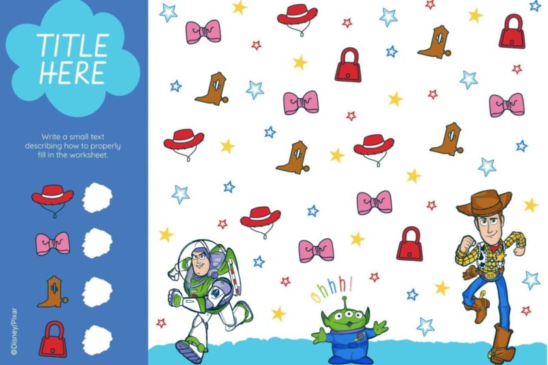 Free Preschool Printable Toy Story Counting