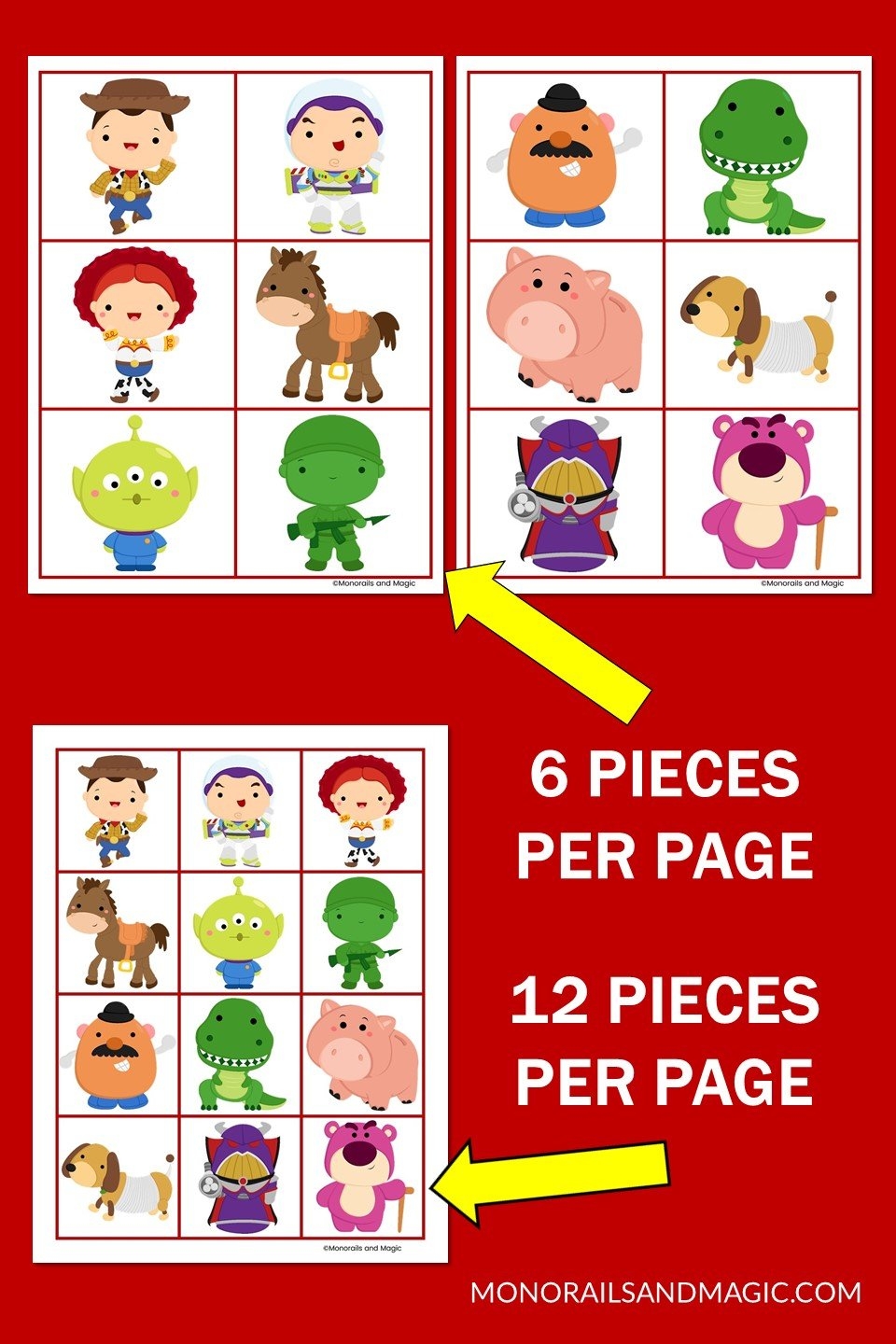 Free Preschool Printable Toy Story Counting