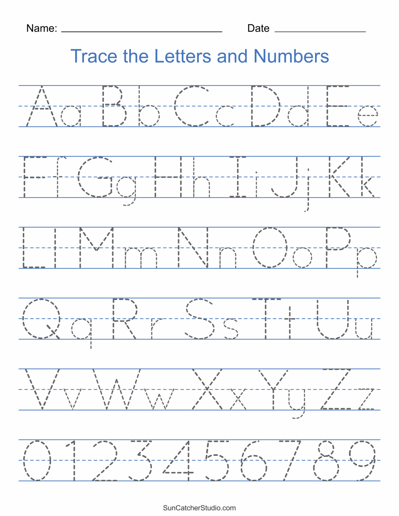 Tracing Alphabet Letters Printable Handwriting Worksheets Free Printables Monograms Design Tools Patterns U0026 DIY Projects