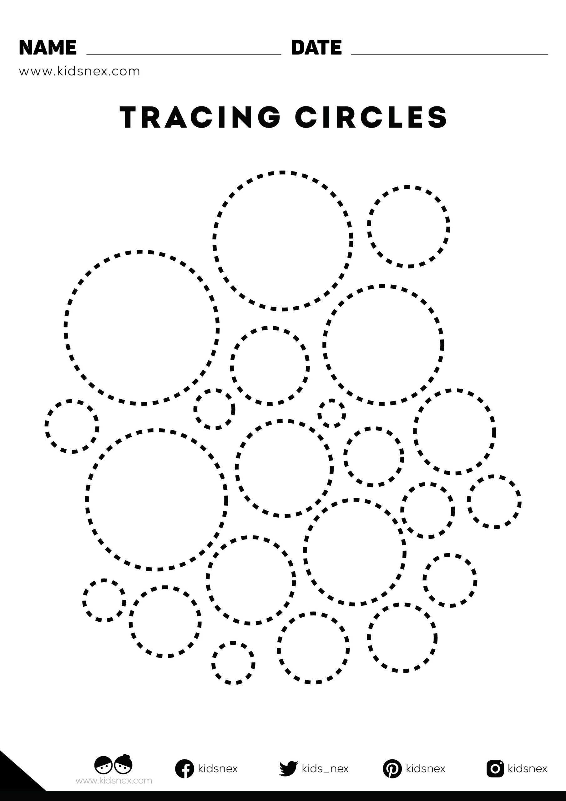 Free Printable Circle Tracing Worksheets