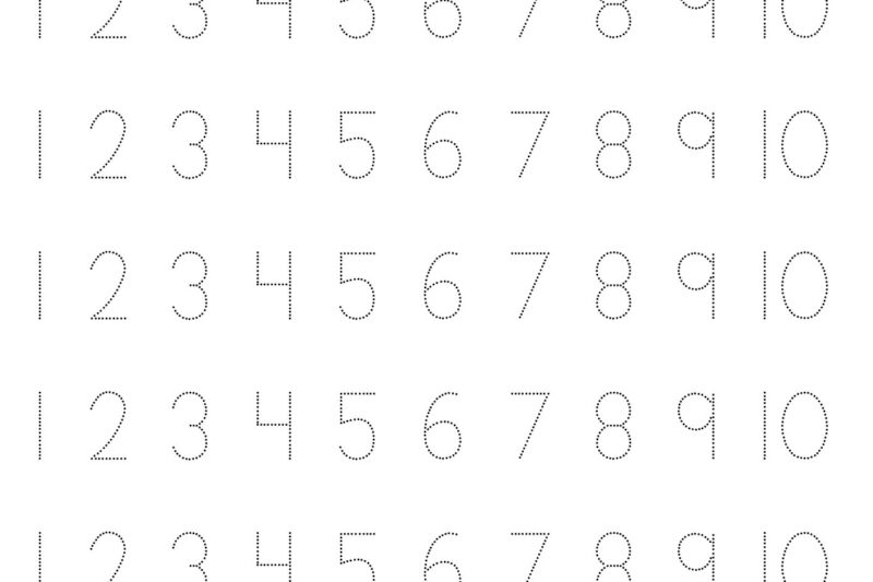 Free Printable 1-10 Worksheets