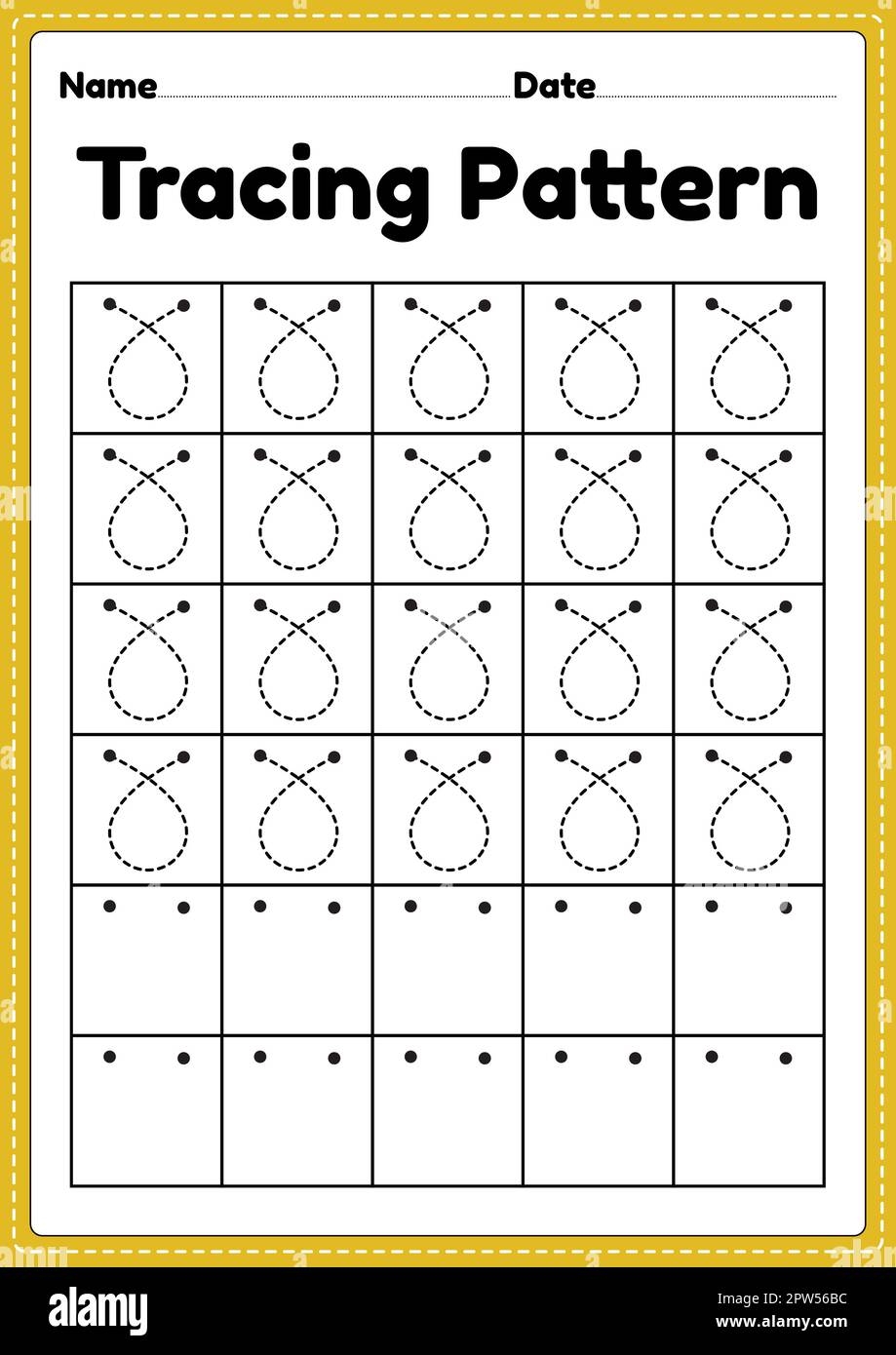 Tracing Pattern Loop Lines Worksheet For Kindergarten Preschool Tracing Pattern Loop Lines Worksheet For Kindergarten Preschool