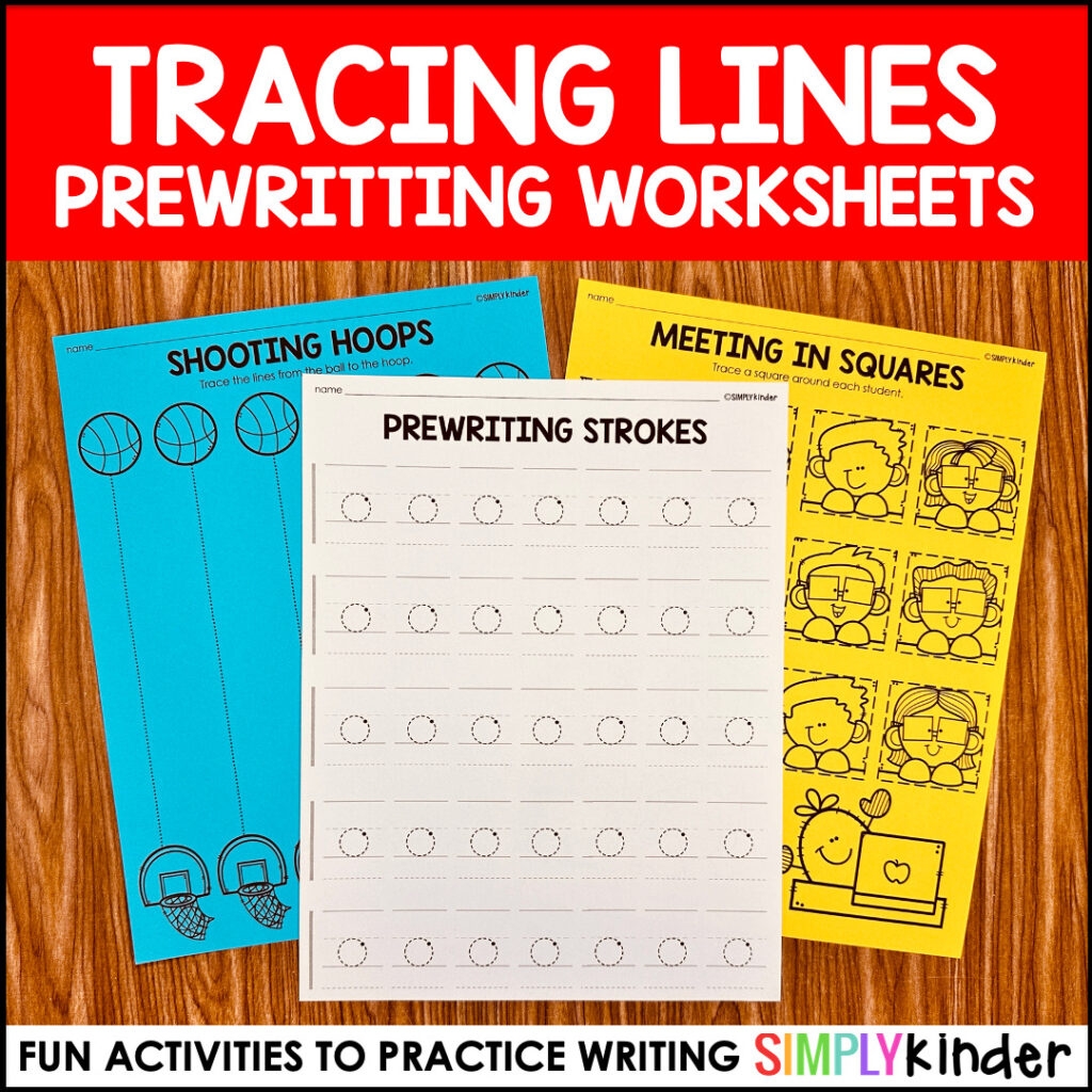 Printable Strokes Worksheets For Kindergarten