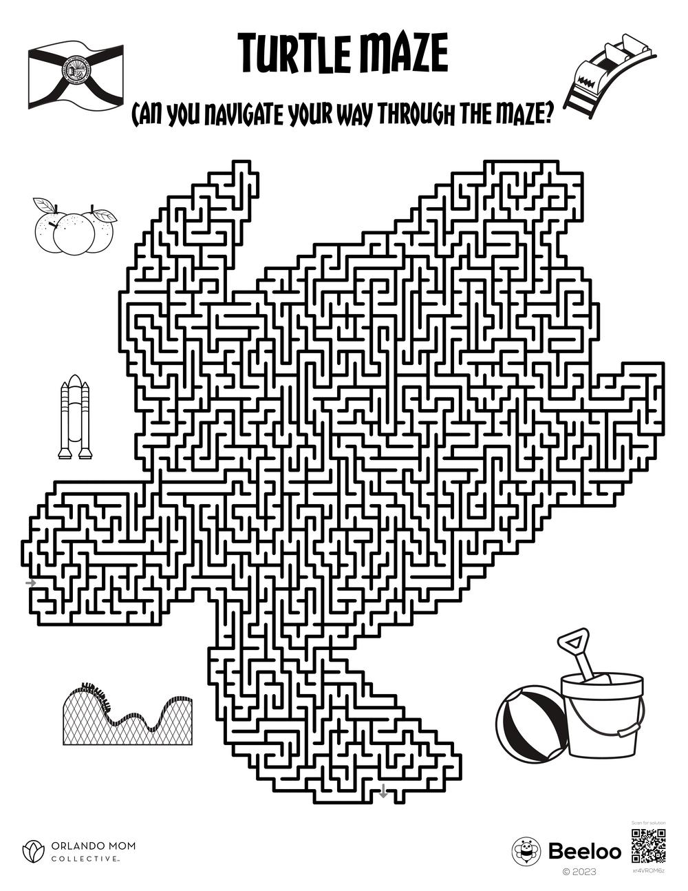 Turtle Maze Beeloo Printable Crafts And Activities For Kids