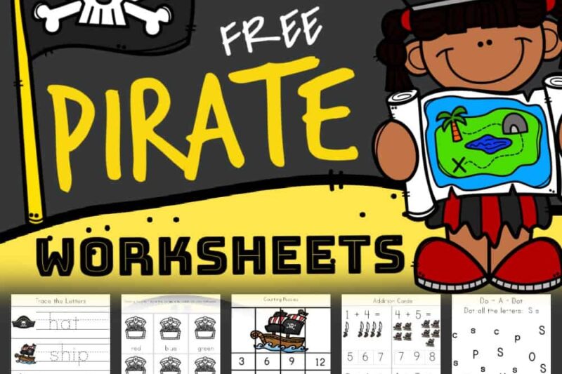 Free Pirate Worksheets For Kindergarten