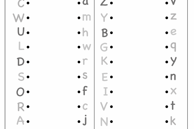 Alphabet Capital And Lowercase Worksheets