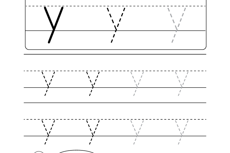 Free Printable Letter Y Tracing Worksheets