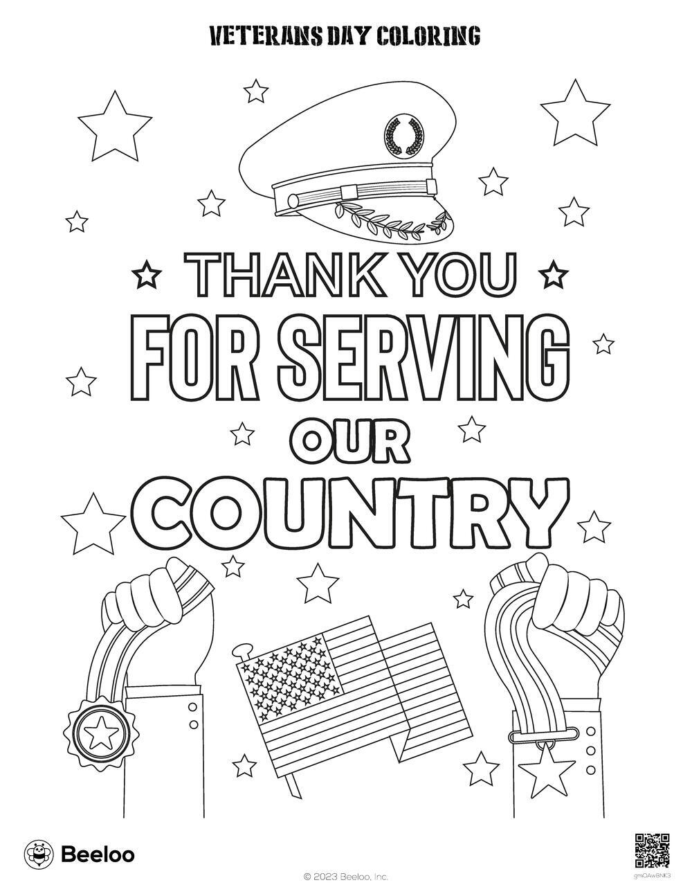 Veterans Day Coloring Beeloo Printable Crafts And Activities For 