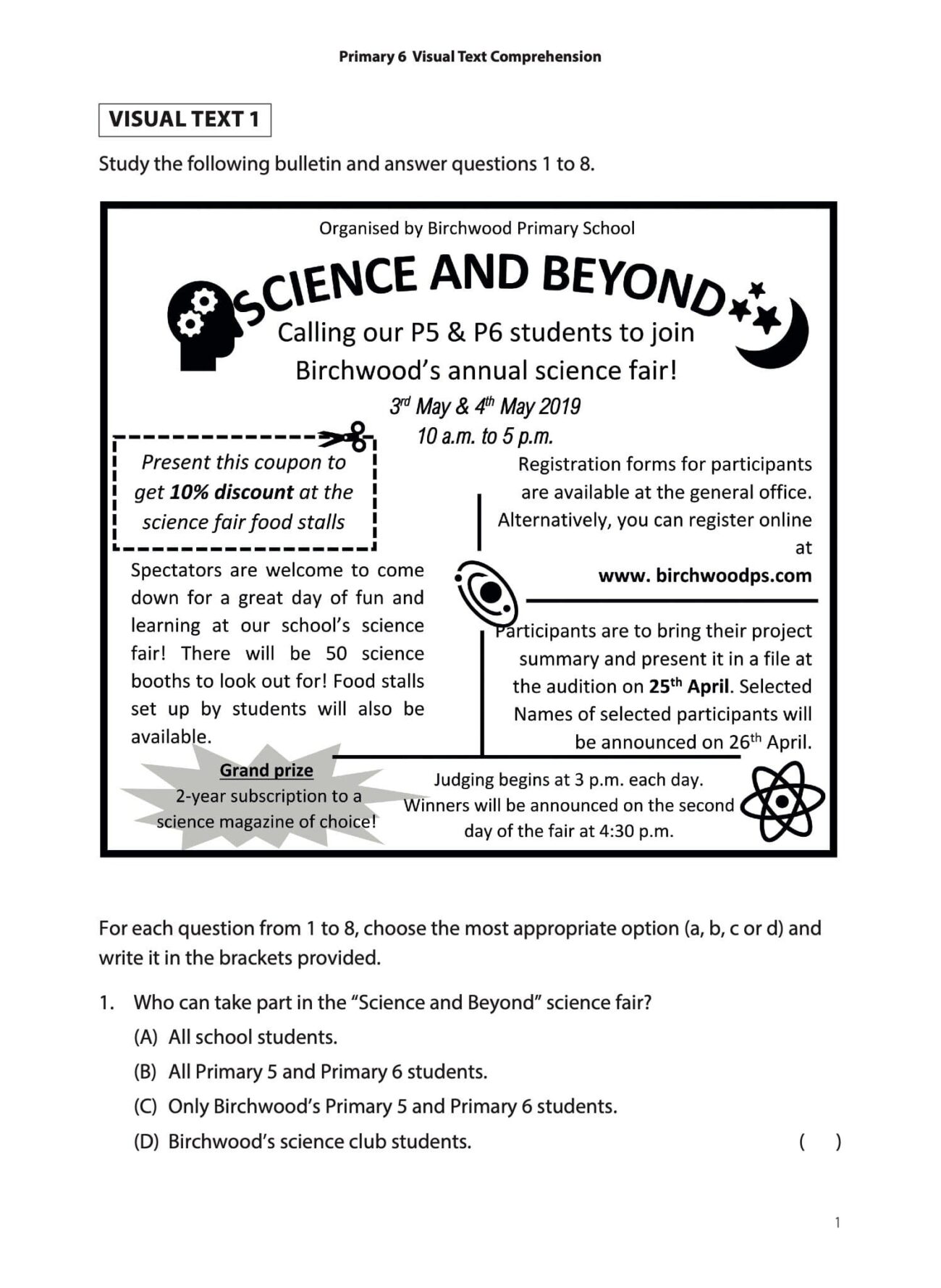 Visual Text Comprehension P6