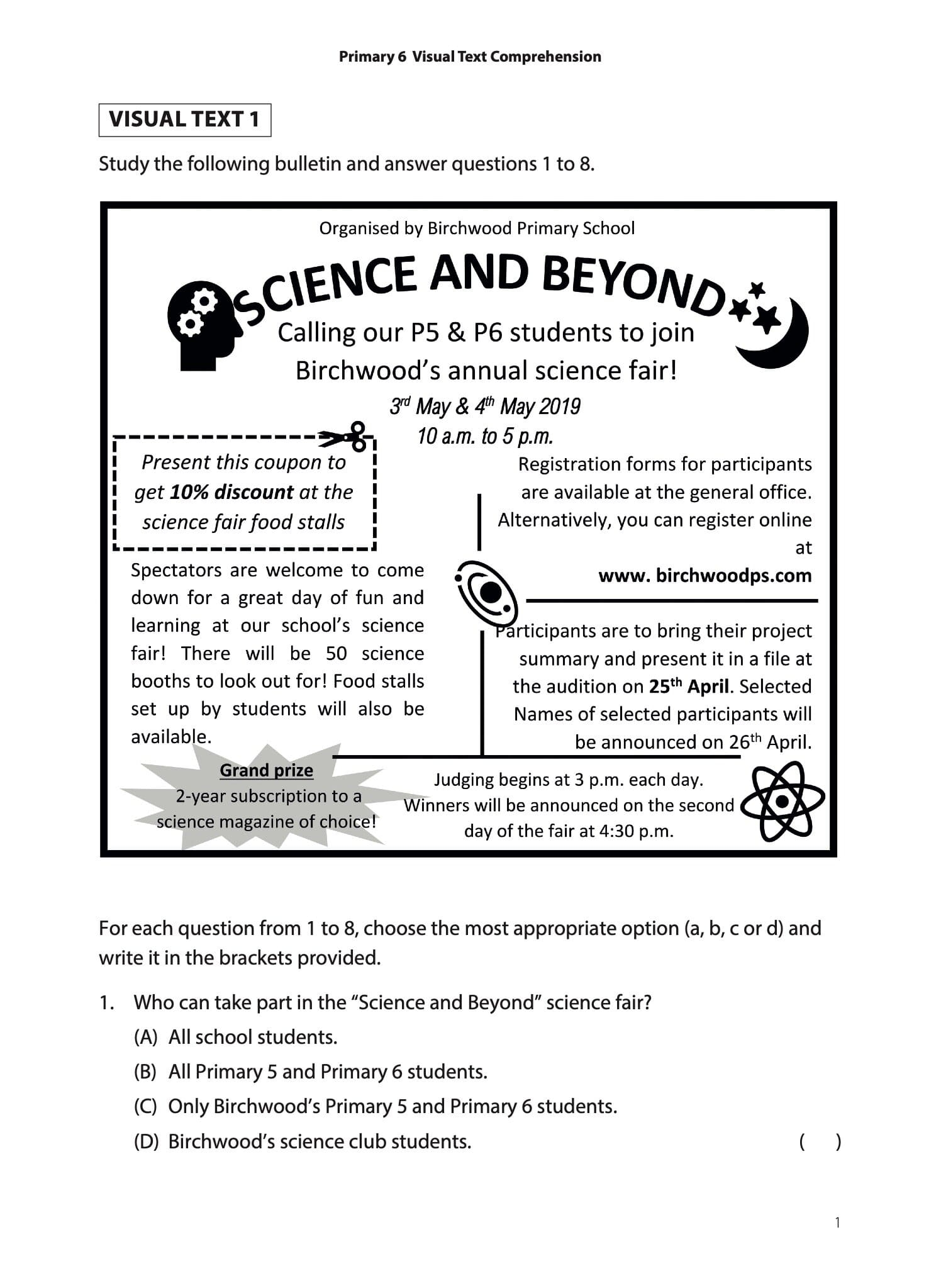 Visual Text Comprehension P6