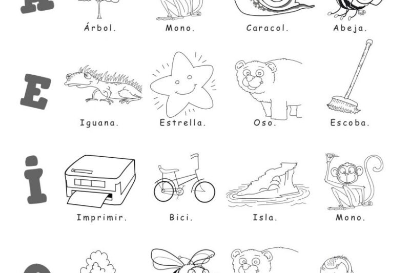 Kindergarten Worksheets Free Las Vocales Spanish