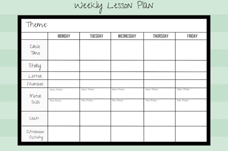Free Printable Preschool Teacher Planner
