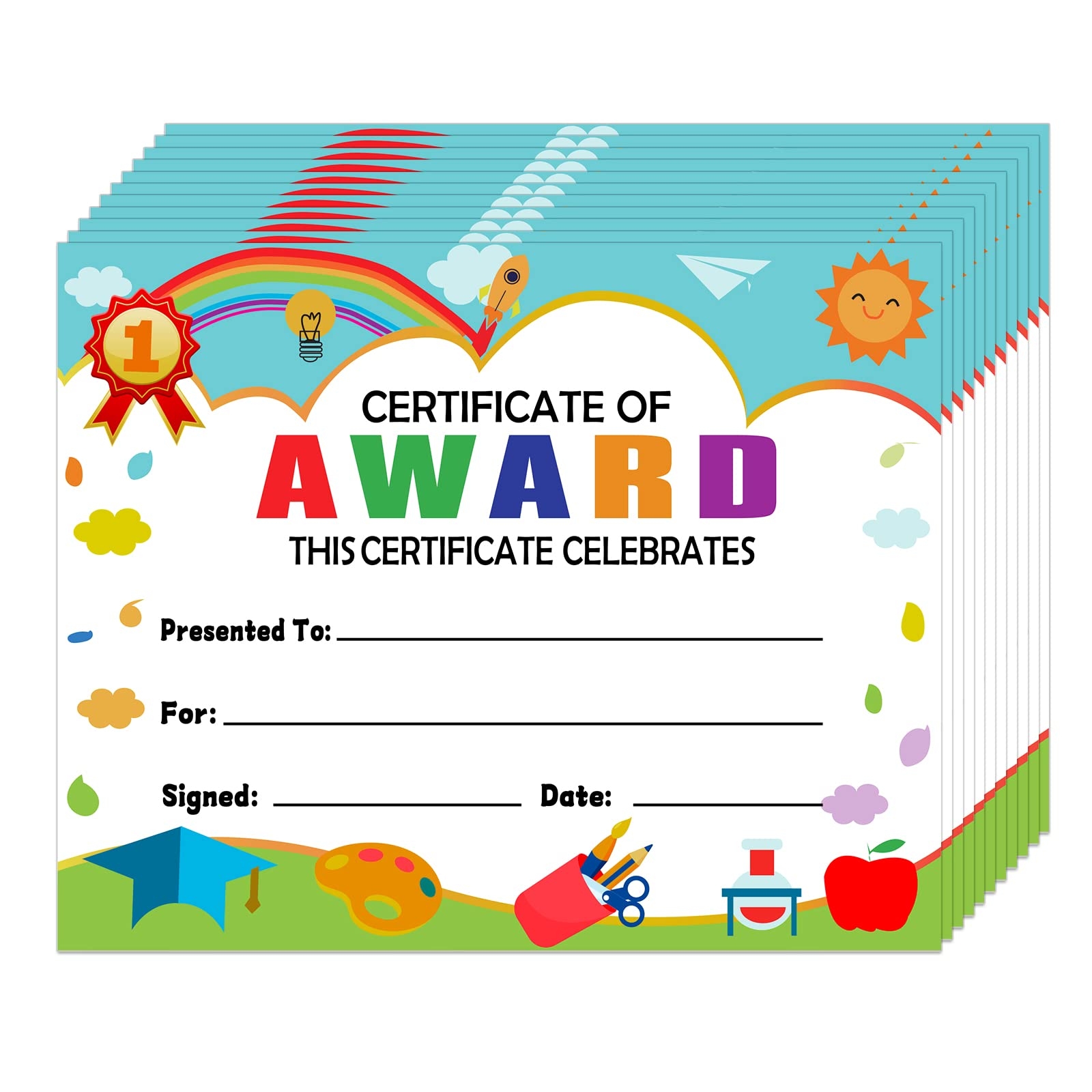 WhatSign 30PCS Kindergarten Certificate Preschool Diploma Kindergarten Graduation Achievement Certificates For Kid Certificate Of Completion Student Awards Teacher Elementary School Classroom Supplies Buy Online At Best Price In KSA Souq