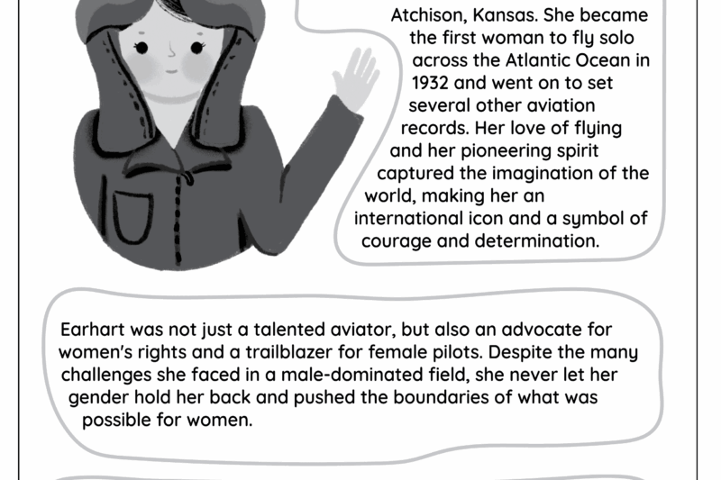 Amelia Earhart Free Worksheets Printable