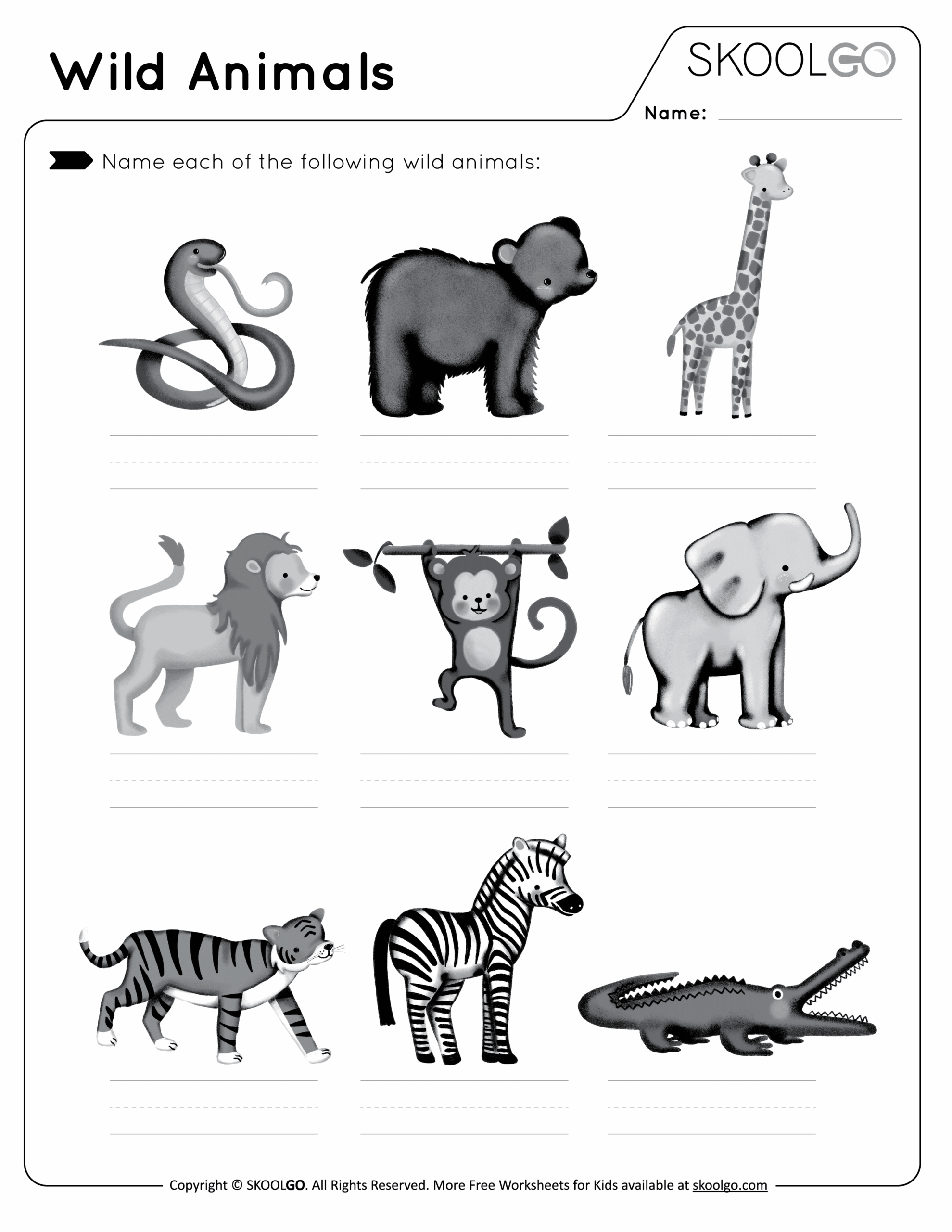 Free Printable Children Activities Worksheets Animals Free Printable Children Activities Worksheets Animals
