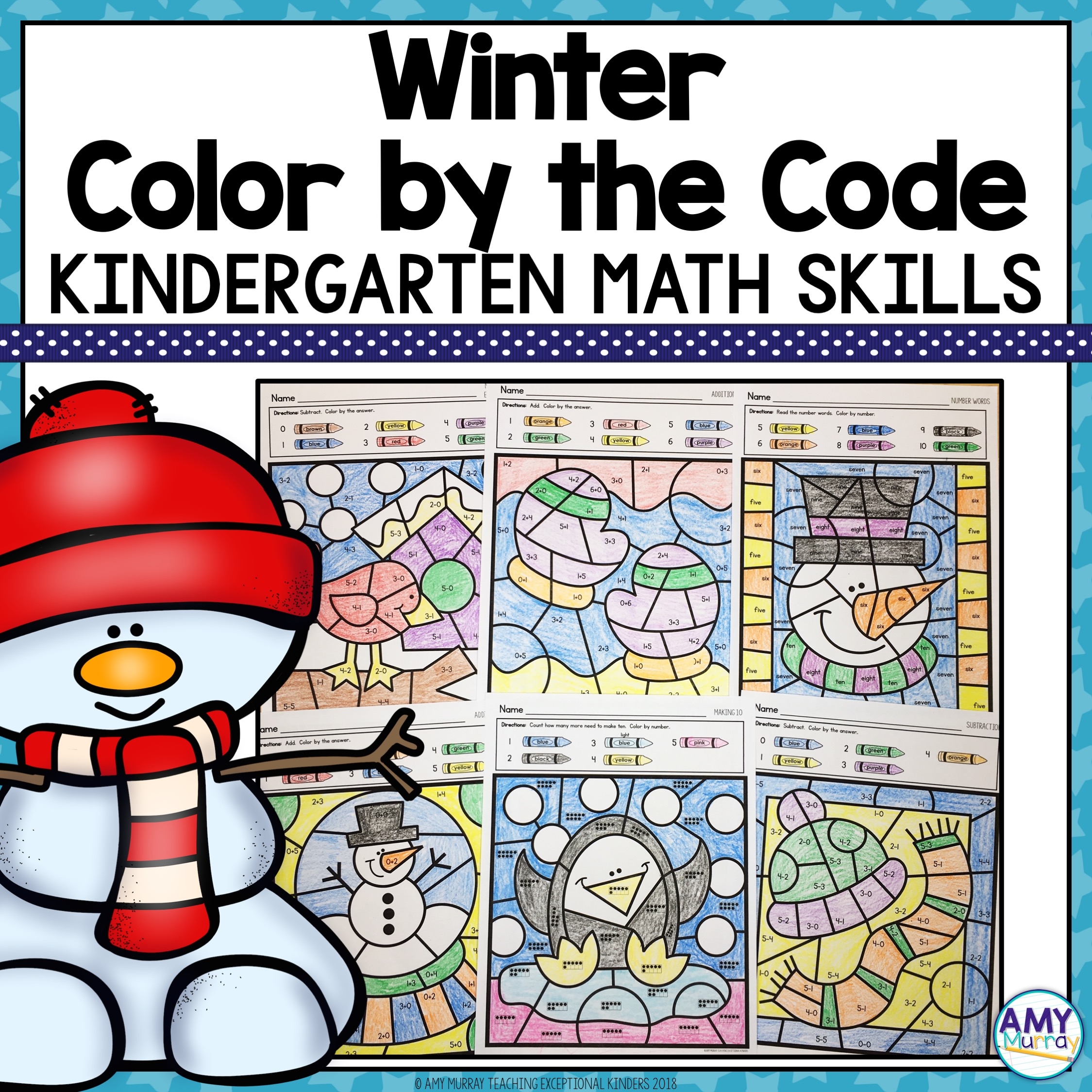 Winter Color By Number Math Worksheets Teaching Exceptional Kinders Winter Color By Number Math Worksheets Teaching Exceptional Kinders